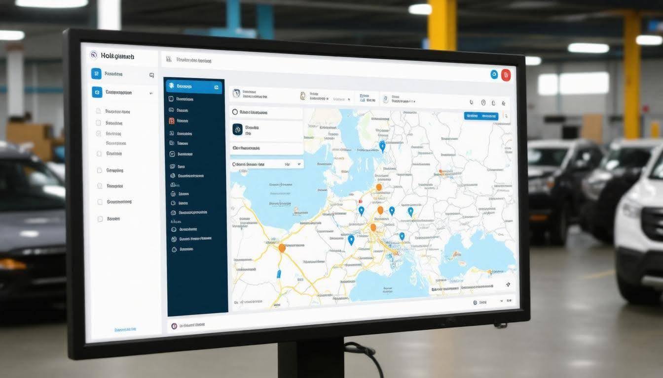 Fleet management team reviewing fleet card account reports and purchase controls to maximize efficiency, security, and benefits for business operations in multiple industries