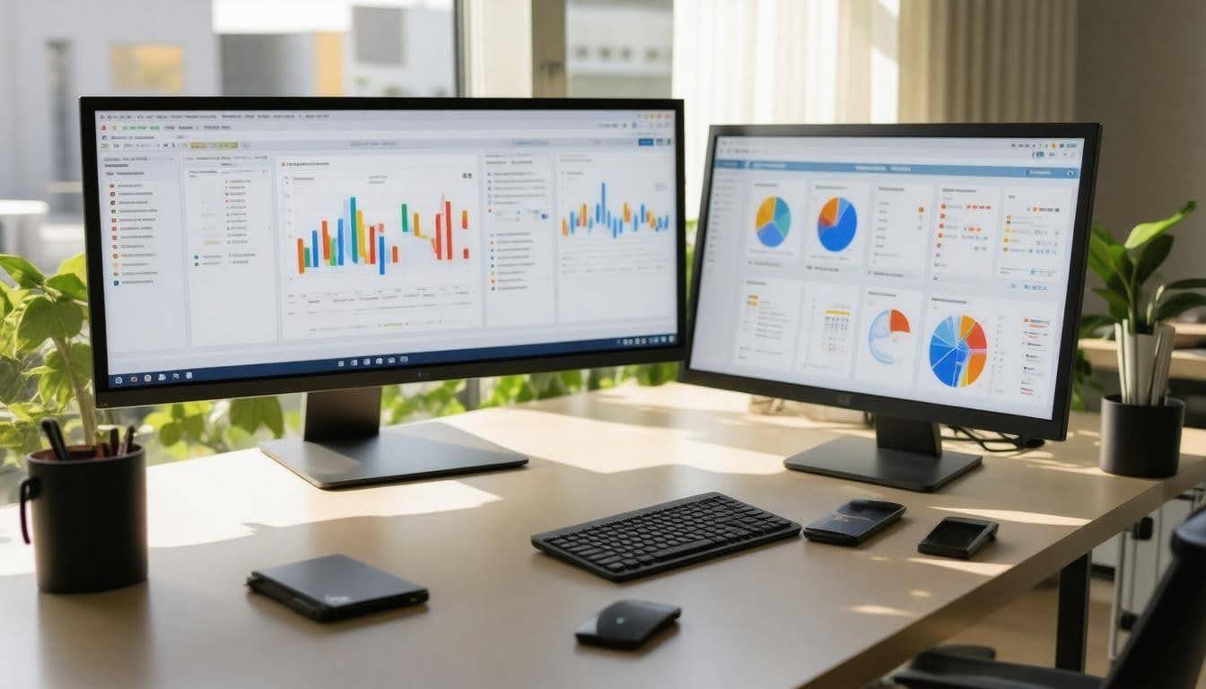 Fleet vehicles on the road benefiting from fleet cards with comprehensive reporting tools, cost analytics, products, and service offers designed to optimize fleet fuel efficiency